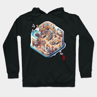 Isometric cat bakery Hoodie